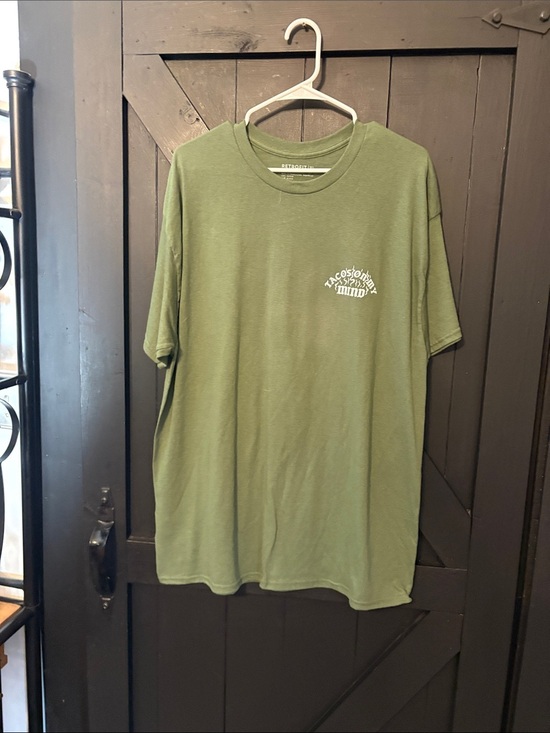 Retrofit Other - Retrofit Olive Green Short Sleeve Tee with White Chest Print